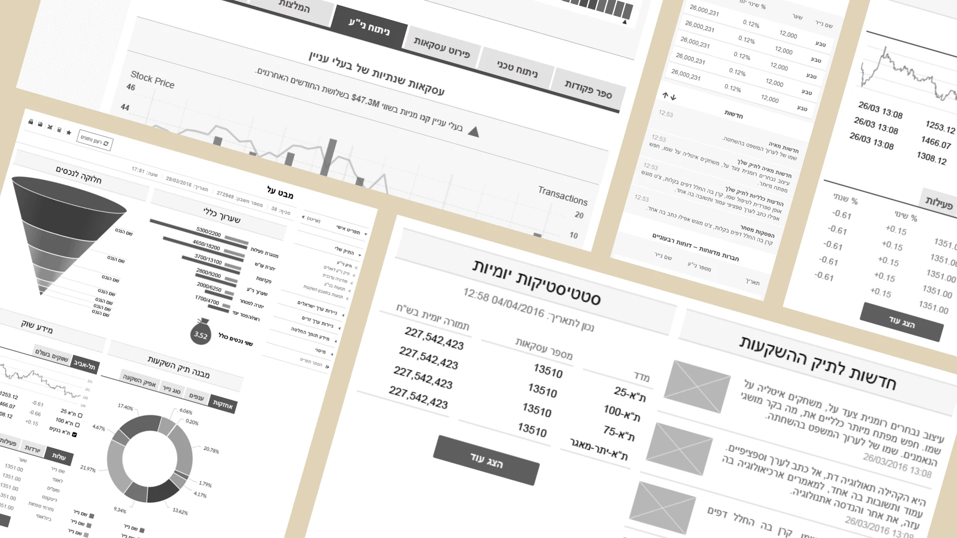 FIBI wireframes